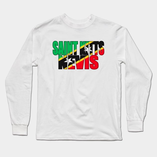 Saint Kitts and Nevis Long Sleeve T-Shirt by SeattleDesignCompany